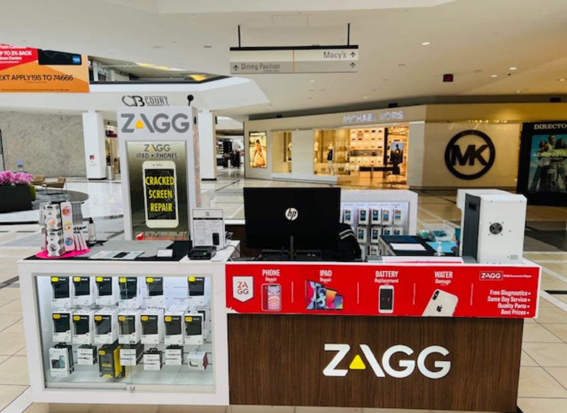 Storefront of ZAGG Quaker Bridge Mall NJ
