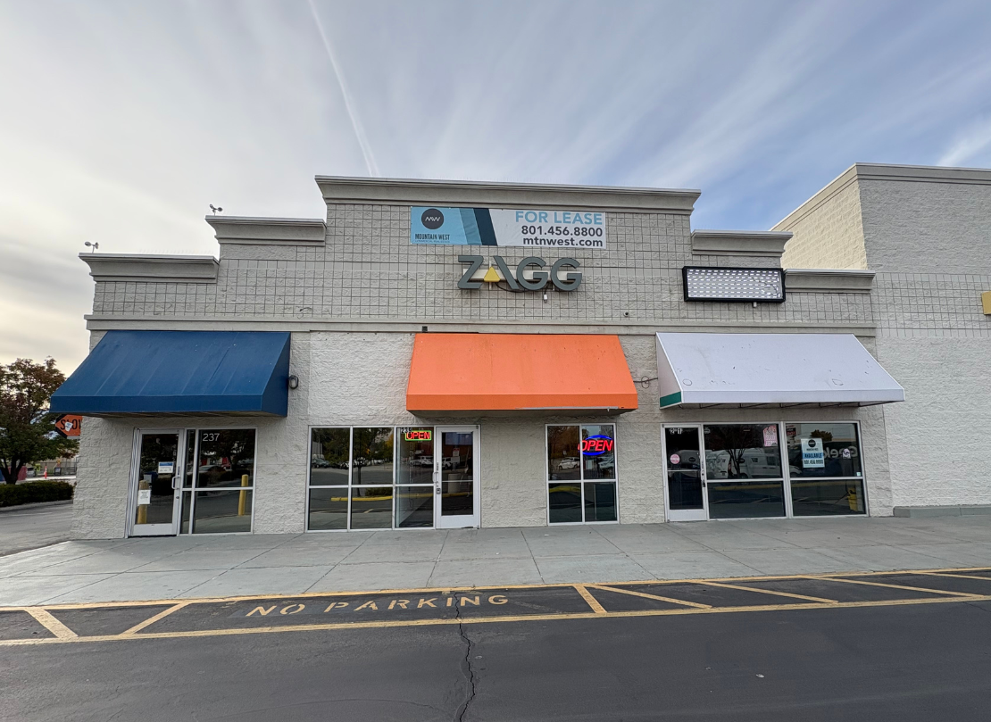 front view of zagg store in salt lake city exterior view