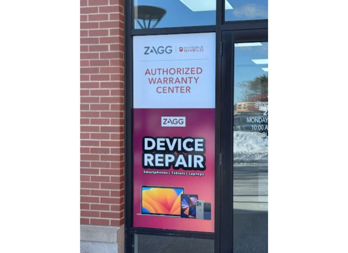 ZAGG - Westford, MA signage in store window