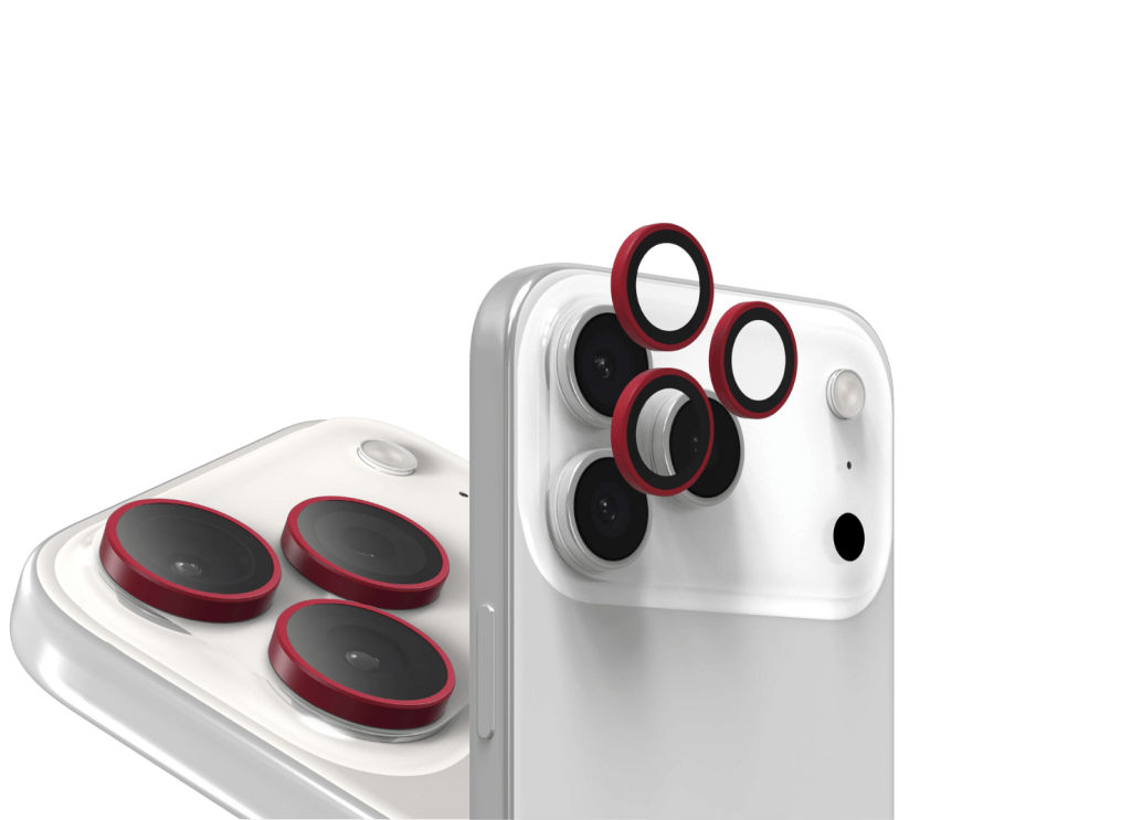 close-up of camera lens on iphone 17