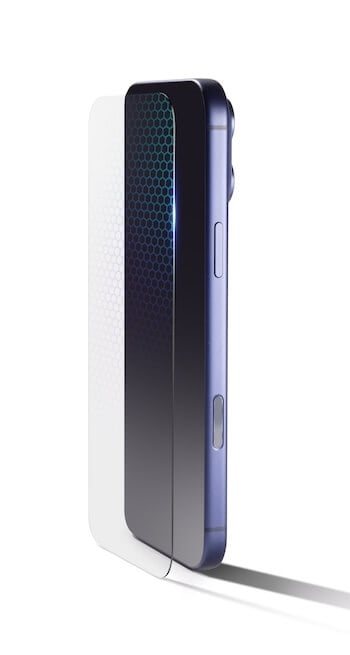 Phone and screen protector standing up